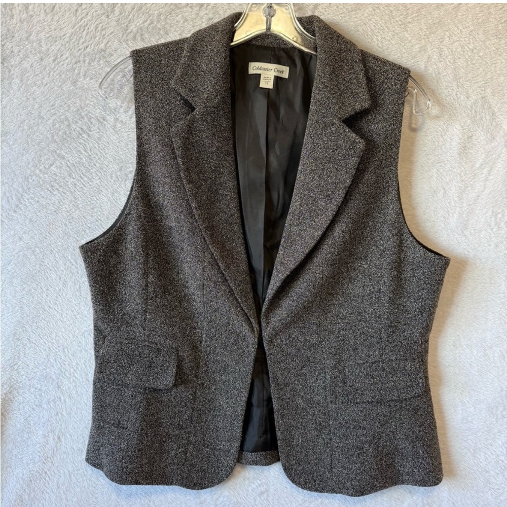Coldwater Creek Tweed Vest Size 12